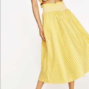 Zara gingham skirt and crop top